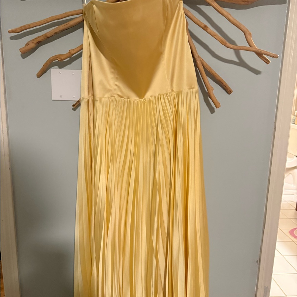 Abercrombie & Fitch Yellow Satin Dress